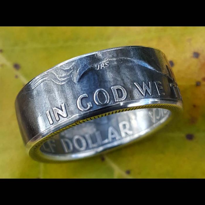 Ben Franklin Silver Coin Ring 3