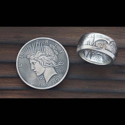 Peace Silver Dollar Coin Ring