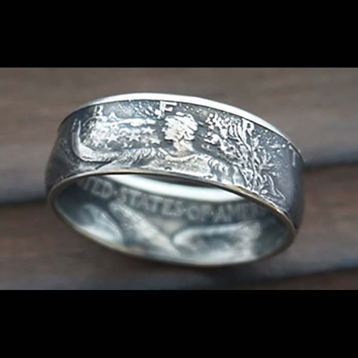 Walking Liberty Silver Coin Ring