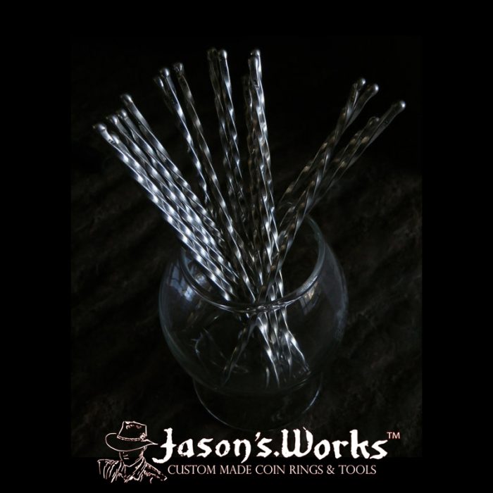Silver Martini Olive Swizzle Pick - Jason's Works - Coin Rings & Tools