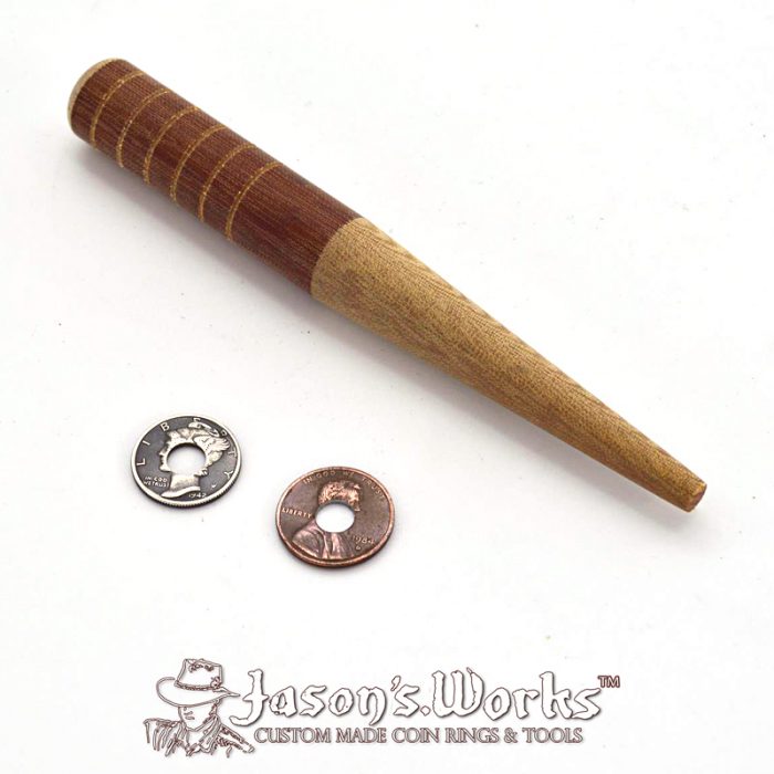 Mandrel for 1/4" holes in penny and dime sized coins - Jason's Works