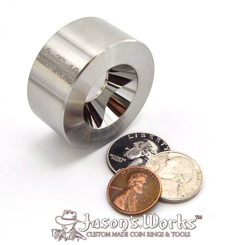 THE ORIGINAL Hardened Stainless Steel Coin Ring Anvil. Fix Wobbly Coin Rings  – Coin Ring Tools & Custom Made Coin Rings – Jason's Works