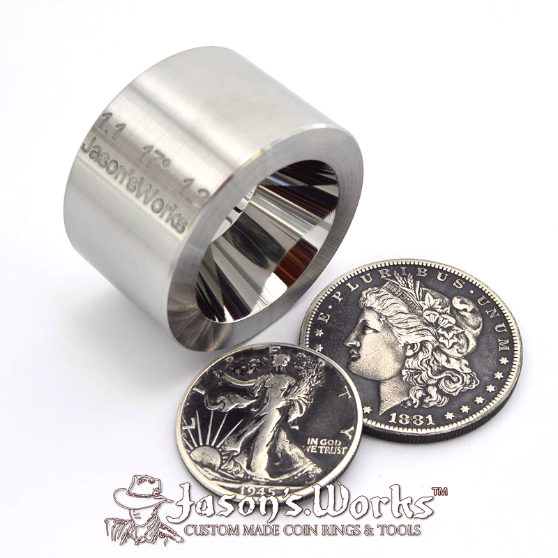 Hardened steel coin ring reduction die Jasons Works
