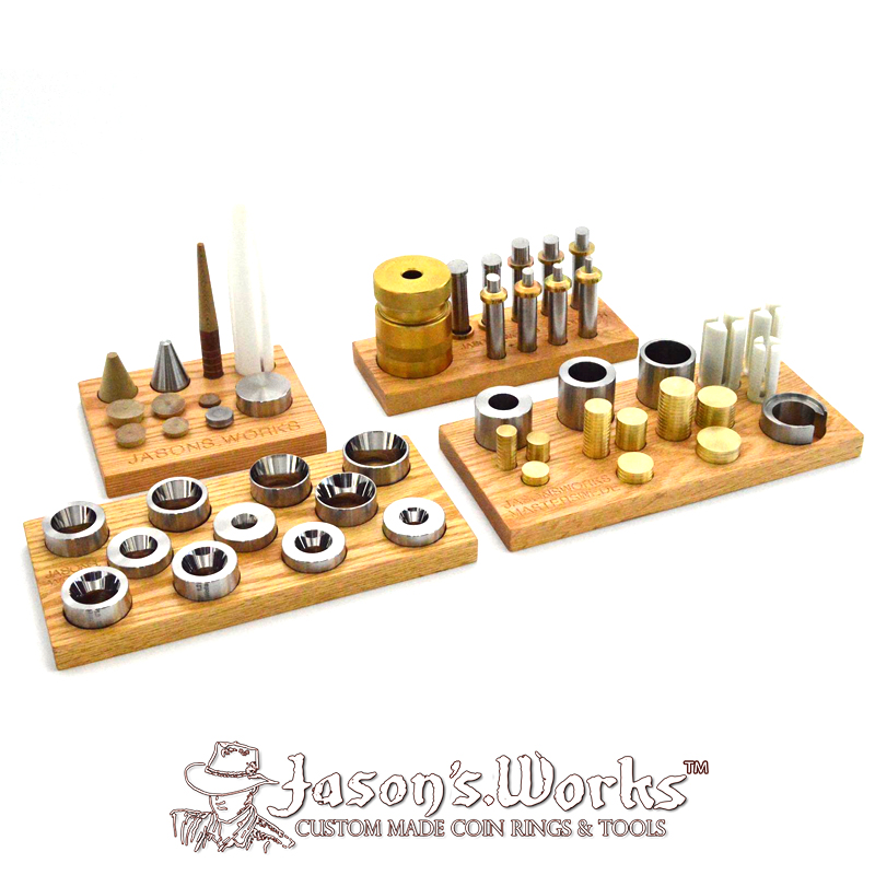 THE ORIGINAL Master Deluxe Kit (The Whole Gamut!) – Coin Ring Tools &  Custom Made Coin Rings – Jason's Works